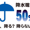 降水確率５０％のとき、あなたは傘を持って行きますか？