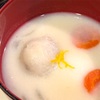 現実味あふれる初夢。好評だった京風お雑煮、おやつの花びら餅。