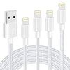 GUIGUI ライトニング ケーブル 【4本セット 1M/2M/2M/3M】 USB Lightning ケーブル 充電 8Pin ナイロン編み 小型ヘッド設計 急速充電 iPhone X/iPhone 8/8 Plus/iPhone 7/7 Plus/6s/6s Plus/5S/SE/iPad/iPod - シルバー