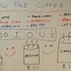 ビッグフェイスコーヒーオーナーティーシャツ出たらシールは剥がさない普通なってるの