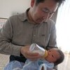  母が孫息子と初対面