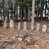 二十三夜塔4基と七庚申塔ほか（横手市十文字町十五野新田・八幡神社）