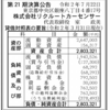 株式会社リクルートカーセンサー 第21期決算公告