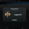 Dota 2で「Legend III」ランクに昇格