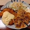 チキン南蛮としょうが焼の人気コンビ定食。やよい軒