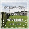 むつさわドックラン  ワンちゃんマルシェ 
 6月23日(日)10:00～ (雨天の場合は6/30に延期します) ドックラン無料  入場無料  駐車場無料