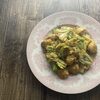 ささみとキャベツのガリバタ醤油