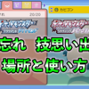 【ダイパリメイク】技忘れ・技思い出しの場所と使い方