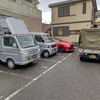 戸畑の会社の駐車場に戻ったら、軽トラックを