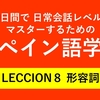 60日間で日常会話レベルをマスターするためのスペイン語学習　LECCION８ 形容詞 