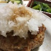 野菜たっぷりハンバーグ。大人は大根おろしポン酢で。