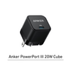 Anker、最大20W出力のコンパクト充電器「Anker PowerPort Ⅲ 20W Cube」に新色ブラック