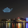 クアッドコプターで夜空にアートを描く：Spaxels Light Painting from Ars Electronica