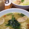 翡翠カレー麺と冷やし塩鶏麺