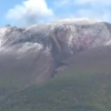 浅間山に初冠雪のしらせ