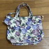 紫陽花柄巾着トートバッグ③