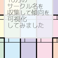 10万のサークル名を収集して傾向を可視化してみました ミジンコ組さんの努力の結晶が詰まった本 このすみ技術ろぐ