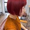 ブリーチ使用【パキッとしたチェリーレッド】▷明日から夏季休暇です
