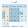 2025年6月の営業予定