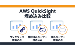 AWS QuickSightの埋め込み3種類を徹底比較！匿名ユーザー・登録済ユーザー・ワンクリックの違いとは