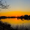 乙戸沼公園の夕陽（土浦市）（１２）～つくば市とその周辺の風景写真案内（９８８）