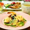 ☆えびとほうれん草のスパゲティ＆手羽中のフライパン焼き☆
