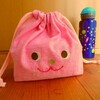 ＜minne＞くまお弁当入れ　ピンクダンガリー出品