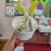 新潟市西区 いっぺこ～とアイス工房　ジェラートトリプル メロンシャーベット・シナモンバジル・スイートコーン