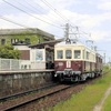 レトロ電車120号と300号　琴平線一宮と滝宮間で試運転