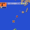夜だるま地震速報、最大震度４、トカラ列島近海
