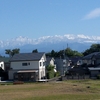 雪化粧した立山、剱岳バックに鮎釣り😊