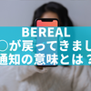 BeReal（ビーリアル）「○○が戻ってきました」通知の意味とは？仕組みと対処法を徹底解説