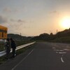 石見グランフォンドのコース設営だった。