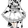 絵の練習【ゴスロリ着物ワンピース】