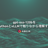 gpt-oss-120bをpythonとvLLMで触りながら理解する