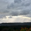 身体とお山が明るくなっている