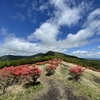 強風の中赤城山