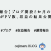 【運営報告】ブログ開設2か月の初心者がPV数、収益の結果公開