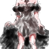 黒いドレスの女の子（イラスト制作過程）