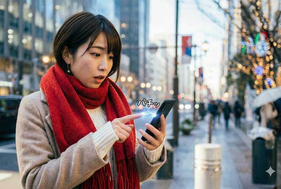 冬の静電気トラブルからスマホを守る。知っておきたい服選びと放電のコツ