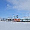 近江鉄道　雪の記録(2020-21)　<６>　雪晴れ（12-31-Ⅲ）