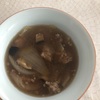 干し椎茸と玉ねぎとひき肉のスープ