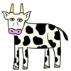 美味しくてかわいい牛 のイラスト