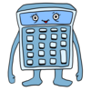 かわいい電卓 のイラスト