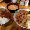 一木｜新橋｜生姜焼き定食！カレー、かきあげ、菜の花のおひたし取り放題