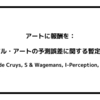 アートに報酬を：ビジュアル・アートの予測誤差に関する暫定的な説明 (Van de Cruys, S & Wagemans, I-Perception, 2011)