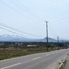 「かっぱのゆ」までジョギングに行ってみた。八甲田山がよく見えた。（青森市横内神田）