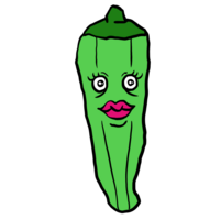 かわいいオクラ のイラスト