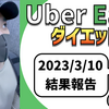 ウーバーイーツ配達員ダイエット38日目の稼働結果。