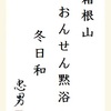 箱根山おんせん黙浴冬日和